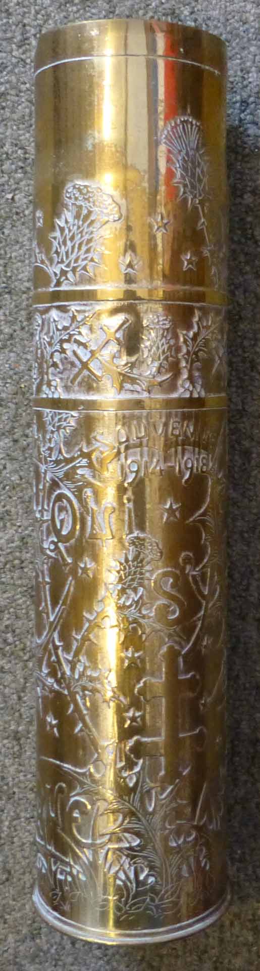 acid etched trench art