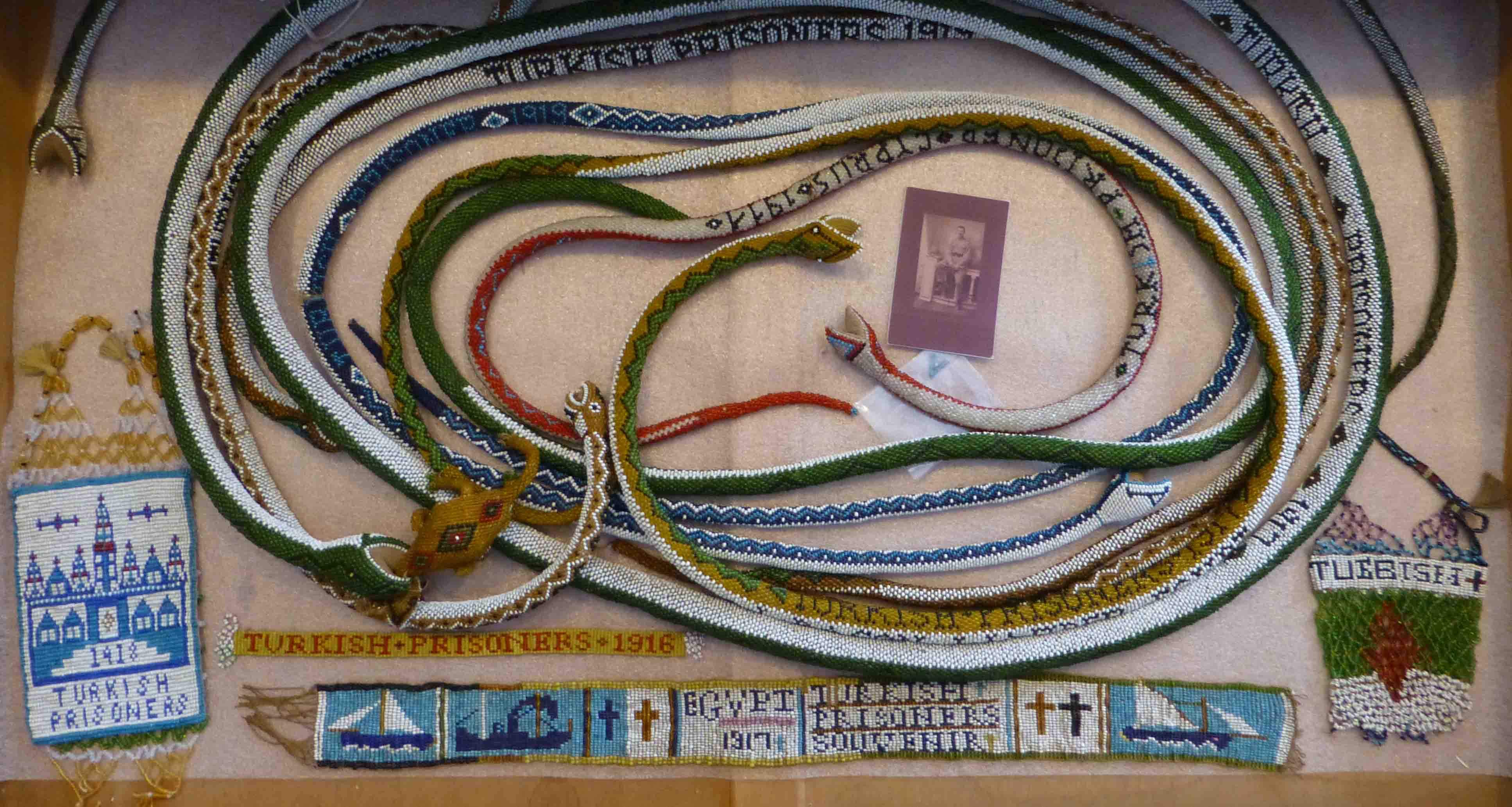 turkish prisoner POW beadwork trench art