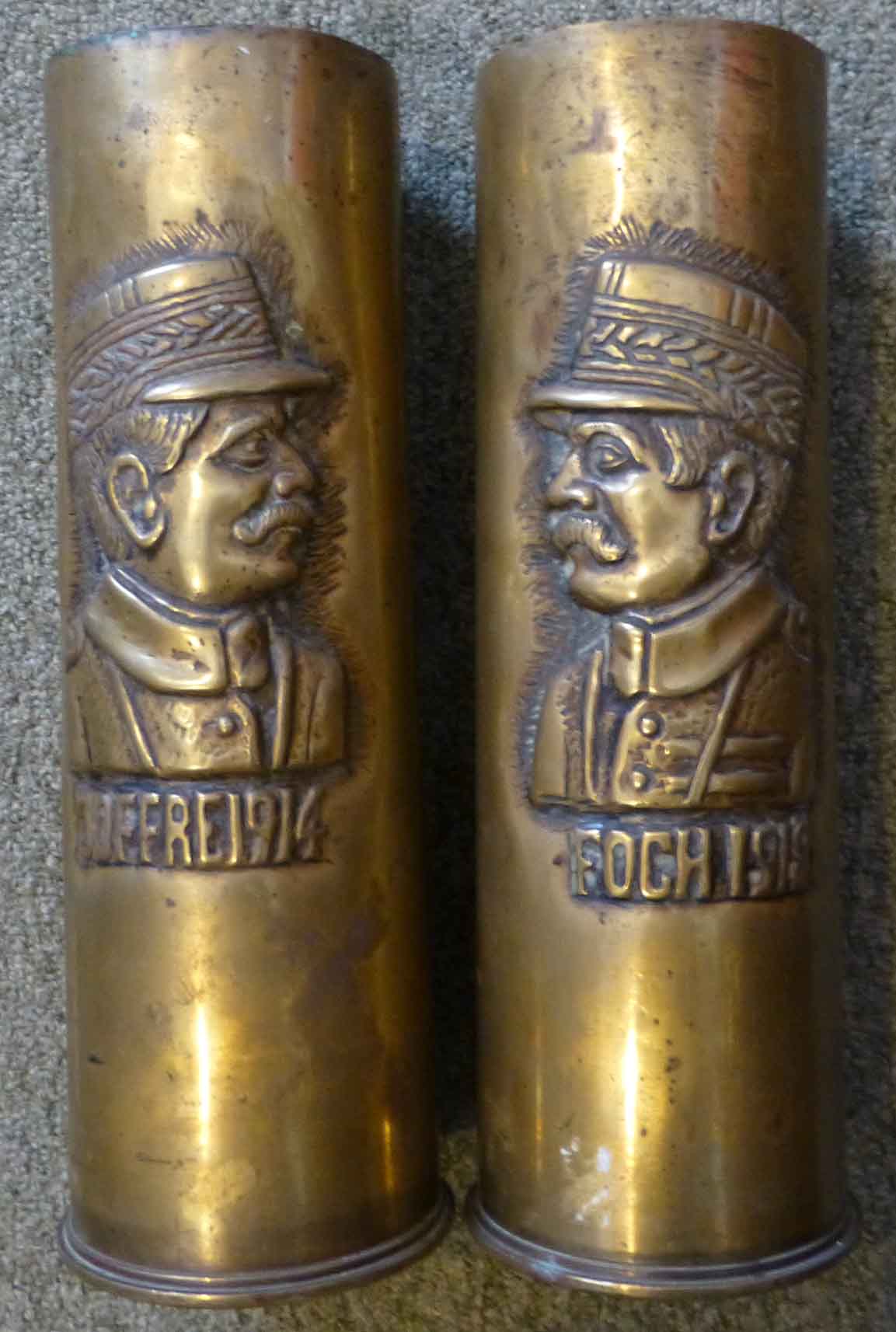 trench art embossed shells