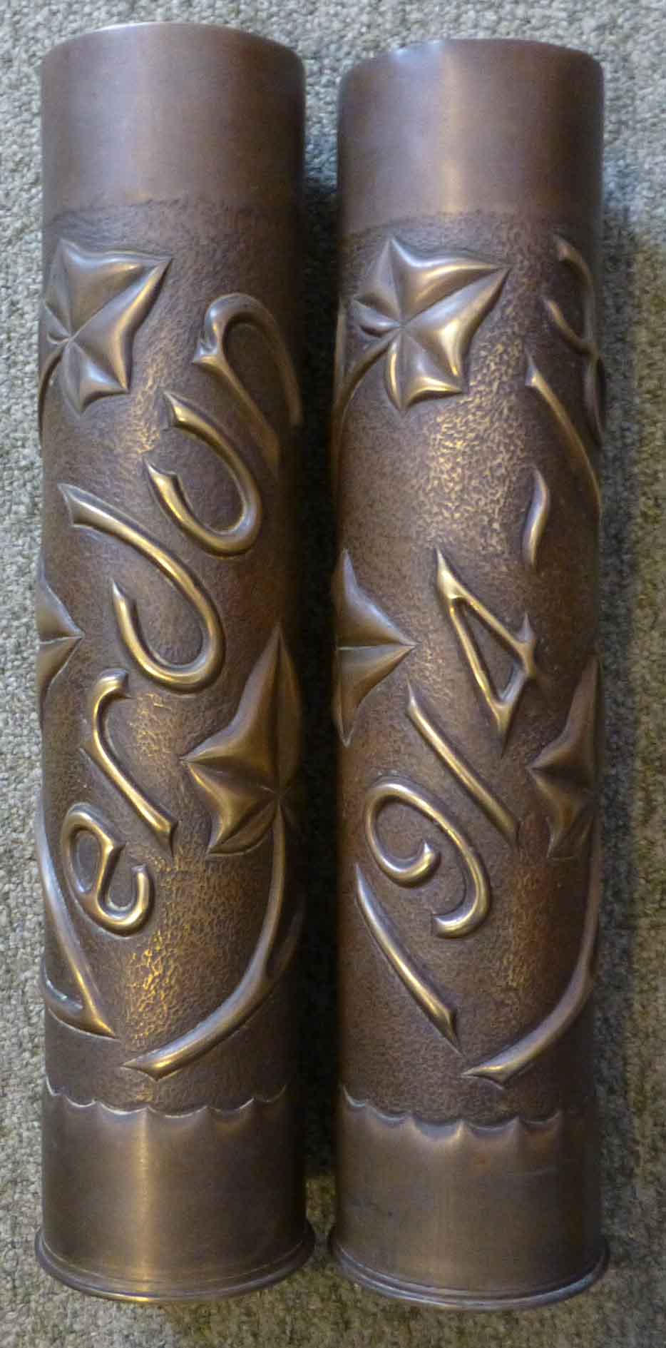 trench art shell embossed