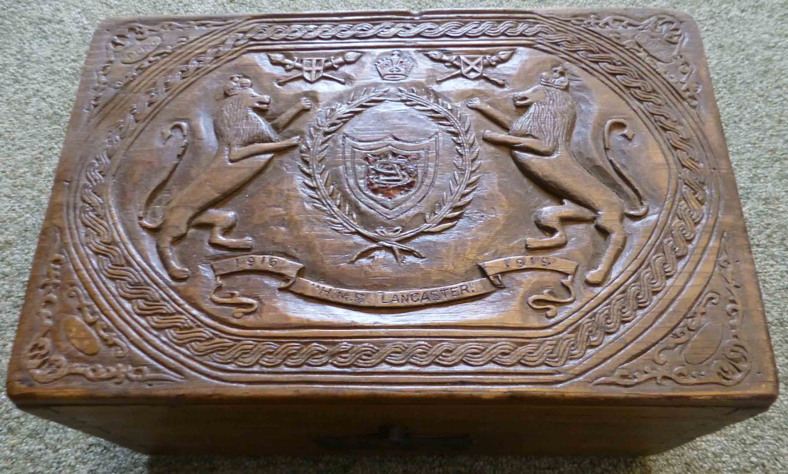hms lancaster trench art box