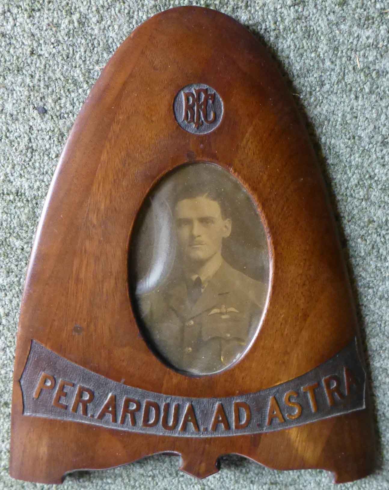 propeller tip picture frame trench art